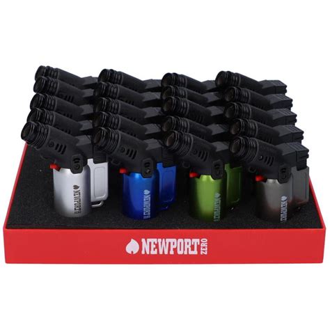 Newport Zero Side Torch Lighters Assorted Short 20 Pack Valiant