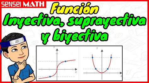 Funci N Inyectiva Suprayectiva Y Biyectiva Gr Fico Youtube