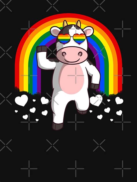 Gay Pride Rainbow Cow LGBT T Shirt By Fatamyfan1 Redbubble