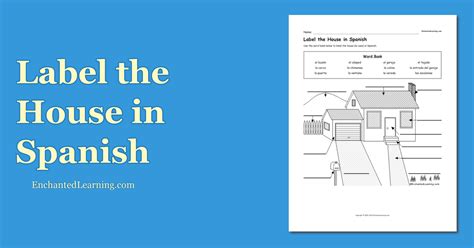 Label The House In Spanish Enchanted Learning