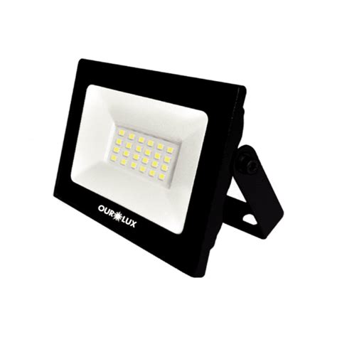 Refletor De Led Slim Bivolt W Pt K Ourolux B