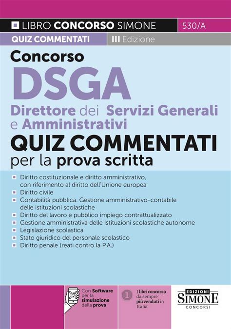 Quiz Concorso Dsga Manuale Prova Scritta Edizioni Simone