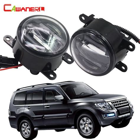 Cawanerl 2 Pieces Car Front Fog Light LED DRL Daytime Running Lamp