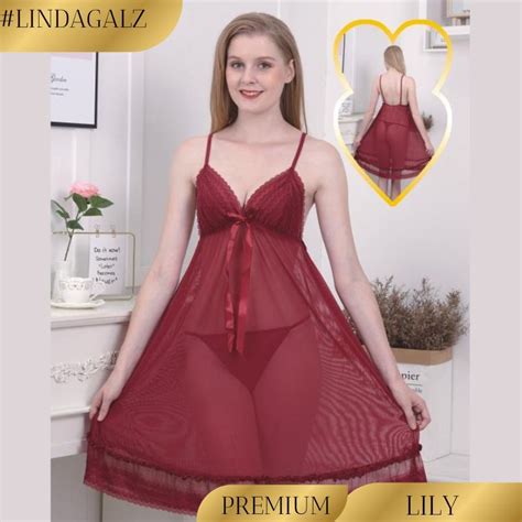 Jual LindaGalz LILY Sexy Lingerie Big Size Jumbo Baju Tidur Sexy 6620 Baju Dinas Malam Wanita