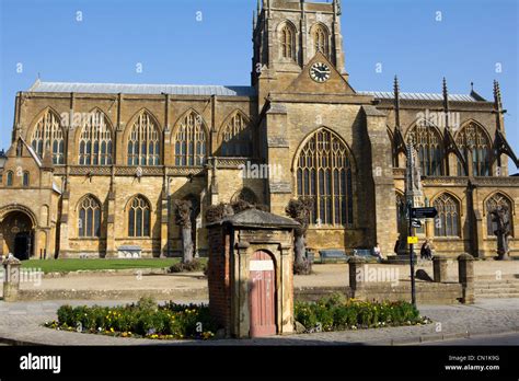 Sherborne Abbey Market Town Centre High Street Dorset England Stock