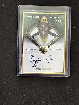 2023 Topps Gilded Ozzie Smith Gold Framed HOF Autograph Emerald 30 EBay