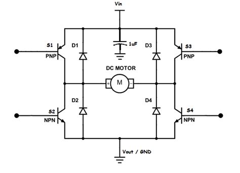 H Bridge Circuit Diagram Description