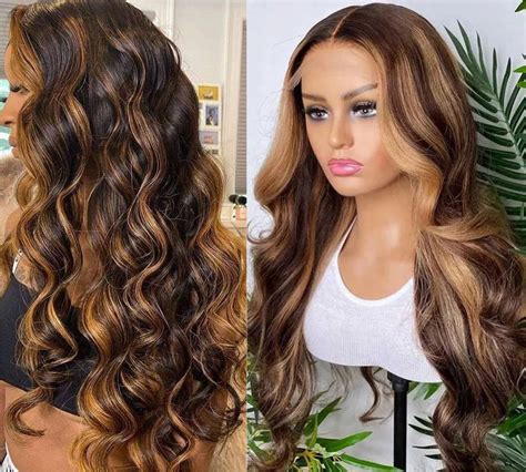X Ombre Highlight P Body Wave Honey Blonde HD Closure Lace Front Wig Raw Virgin Human