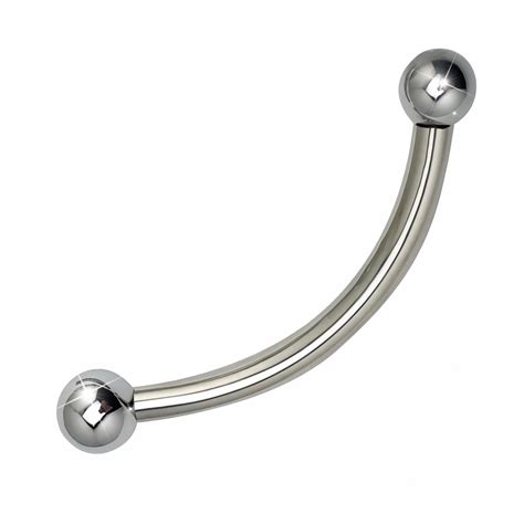 Amazon Metal Dildo Prostate Wand Double Head Stainless Steel Anal Butt Plug Curved Double