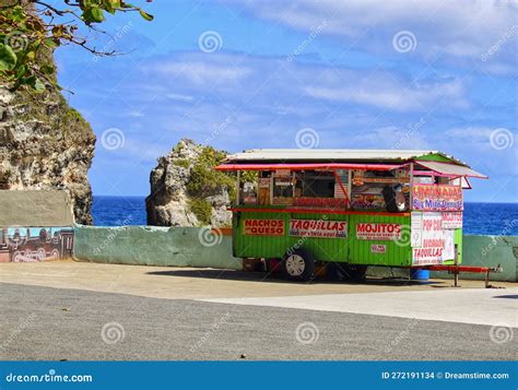 Street Food Kiosk At The Entrance Of The Guajataca Tunnel In
