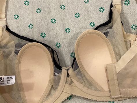 C Nude Lace Black Ribbon Bra Think Cup Bra Women S Fashion New Undergarments Loungewear