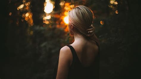 Black Dress Blonde Women HD Wallpaper Wallpaperbetter