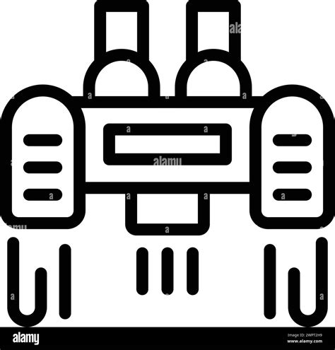 Fly Board Icon Outline Vector Hydro Flight Device Extreme Adventure