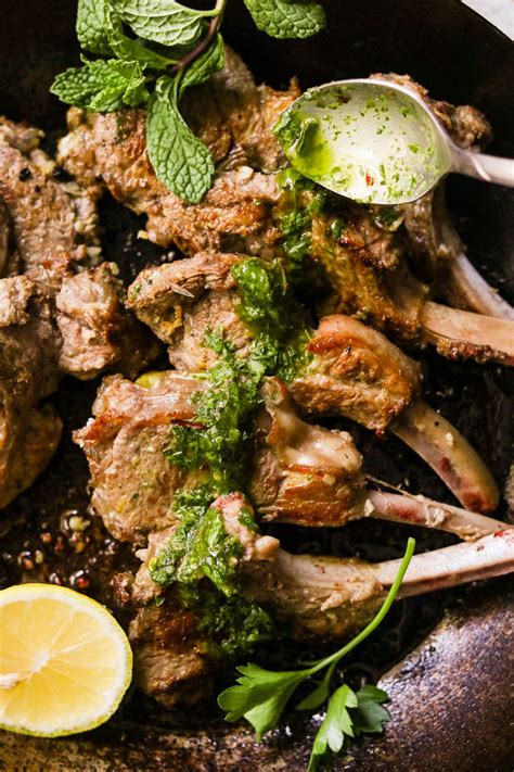 Mint Chimichurri Lamb Chops Paleo Whole Keto Aip What Great