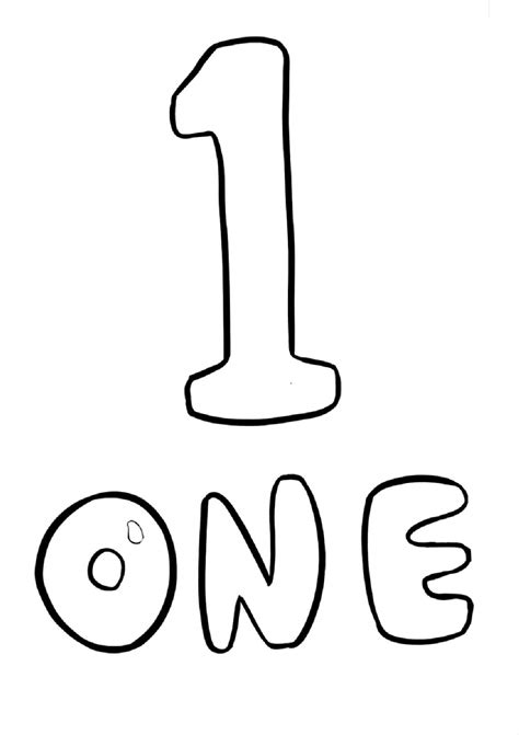 Numero 1 Para Colorir - 6