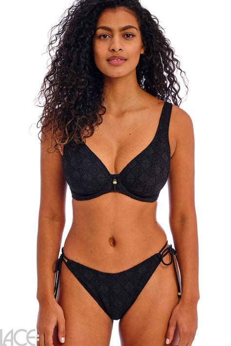 Freya Swim Nomad Nights Bikini Tie Side Brief BLACK Lace Lingerie