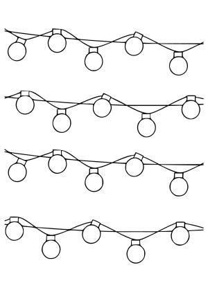 5 Ücretsiz Yazdırılabilir Noel Işıkları Boyama Sayfaları Yetişkinler