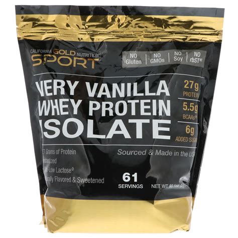 California Gold Nutrition, Whey Protein Isolate, Very Vanilla, 5 lbs ...