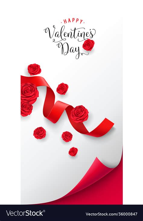 Happy Valentine Day Lettering Royalty Free Vector Image