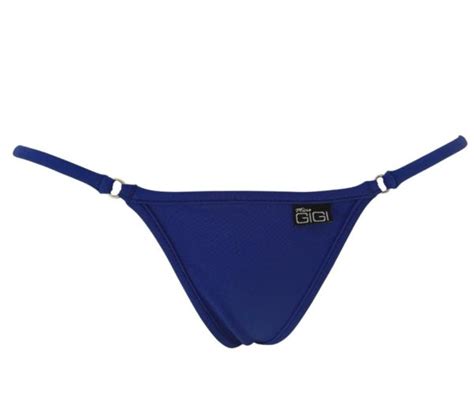 Ultramarine Blue Open Triangle Bikini Bottom Micro Gigi