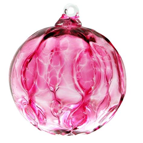 Blown Glass Holiday Ornament In Vibrant Pink Etsy Holiday Ornaments