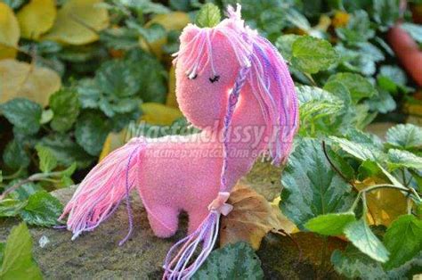 Розовая лошадка из флиса. Новогодний сувенир для девочки. Мастер-класс ...