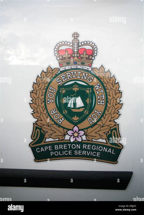 The Cape Breton Regional Police Crest On A Cruiser In North Sydney Ns