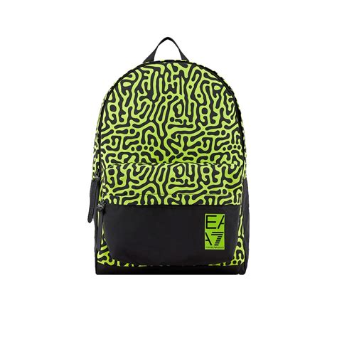 Backpack EA7 Emporio Armani Model 245063 3R912 In Lime And Black