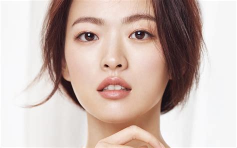 Women Chun Woo Hee South Korea Open Mouth Portrait Fingers Brown Eyes Brunette Actress