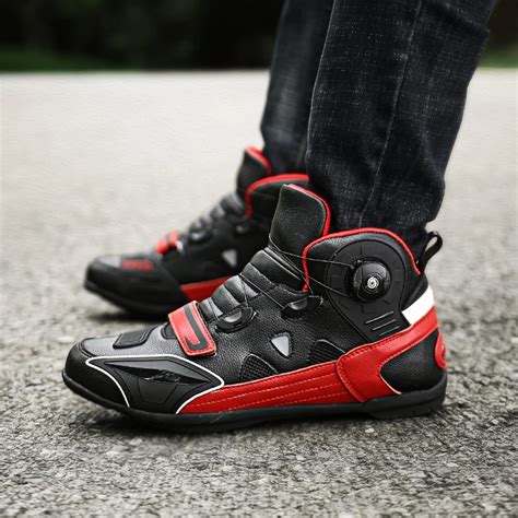 Ботинки в байкерском стиле; Водонепроницаемая Обувь для мотокросса ...