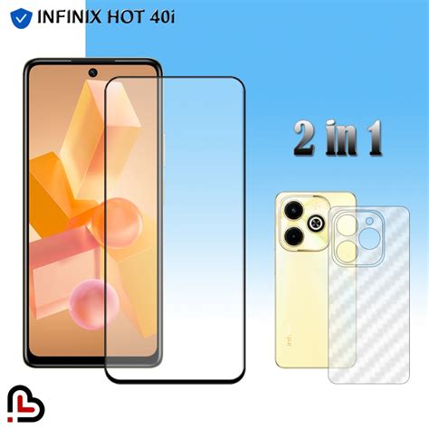 Jual Promo PAKET 2 IN 1 Tempered Glass Full Cover Infinix Hot 40i Anti Gores Kaca Garskin