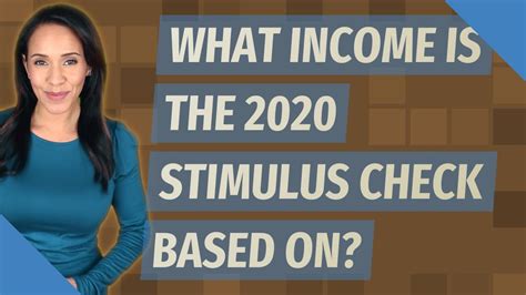 What Income Is The 2020 Stimulus Check Based On Youtube