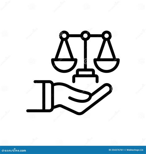 Black Line Icon For Ethical Moral And Ethic Stock Illustration