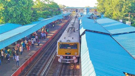 Purple Colour Bardhaman Howrah Emu Local Train Dangerous And Furious