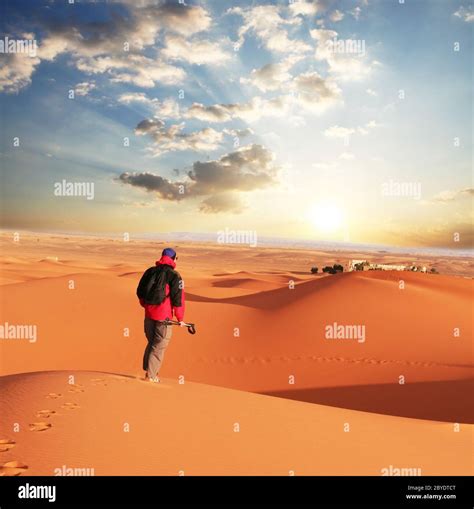 hiking  desert stock photo alamy