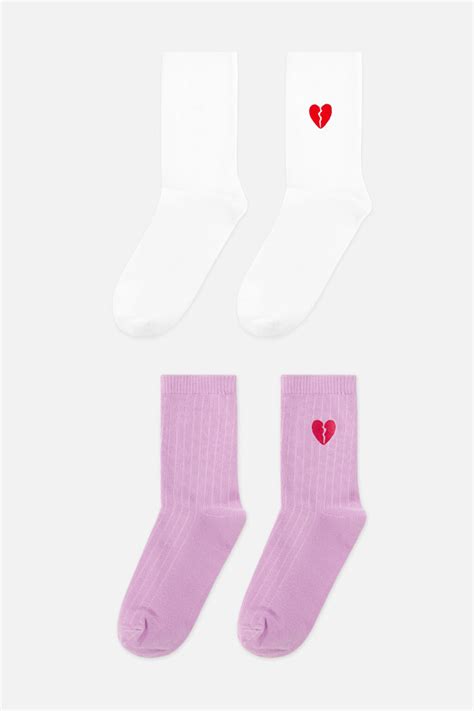 Набор носков высоких с принтом (2 пары) 2236028029, цвет: мультиколор ...