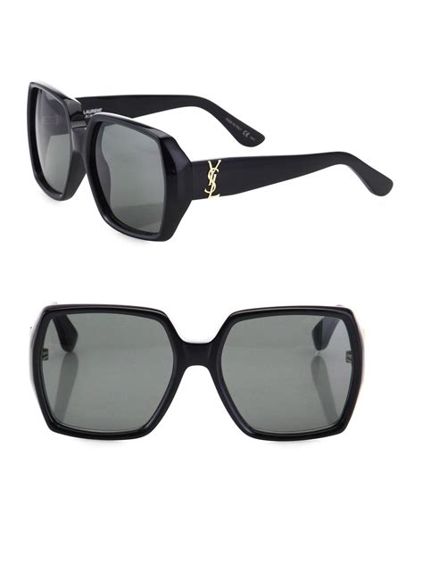 Saint Laurent Womens 58mm Oversized Square Sunglasses Black Lyst