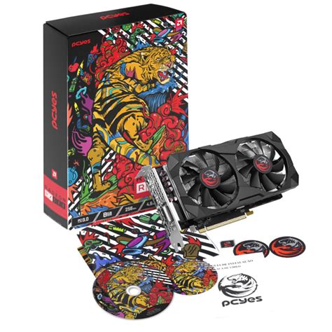 Placa De Video 8GB Radeon RX 580 Pcyes Graffiti Series DUAL FAN GDDR5