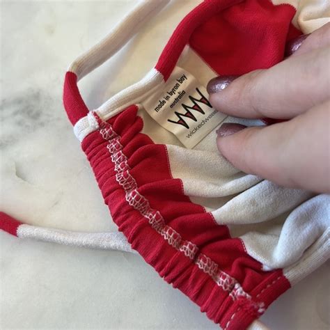 Wicked Weasel Swim Wicked Weasel Redwhite Striped Bikini Poshmark