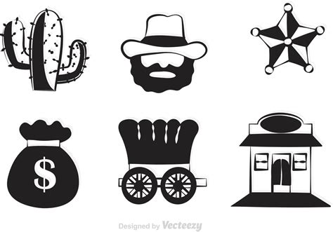 Black Western Vector Icons - Download Free Vector Art, Stock Graphics & Images