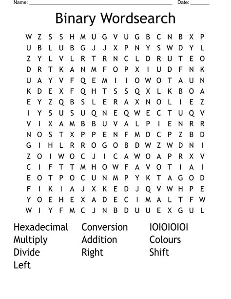 Binary Wordsearch Wordmint