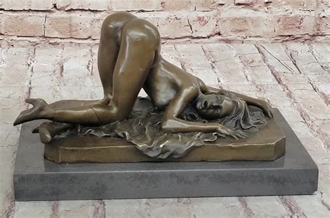 LARGE EROTIC NUDE Woman Bronze Sculpture Naked Figurine Figure Erotic Art Deco 309 86 PicClick UK