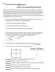 Sex Linked Practice Problems 1 Pdf Name Period Practice Sex Linked Punnett And Practice A