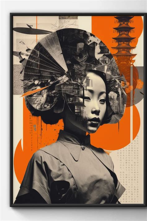 Vintage Poster Of A Japanese Geisha Japanese Graffiti Japanese Pop Art