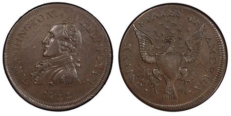 1792 Cent Washington Getz Pattern Small Eagle Large Planchet Bn
