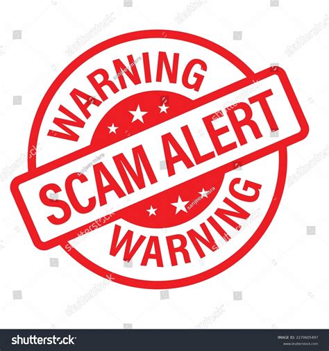 Warning Scam Alert Vector Round Icon Stock Vector (Royalty Free