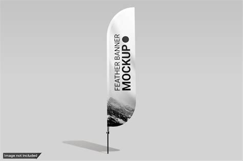 Premium Psd Feather Flag Banner Mockup