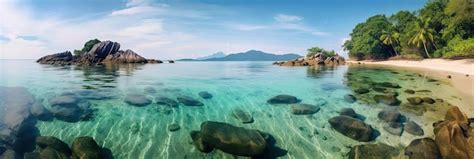 Premium Ai Image A Beautiful Seawater Scene In The Style Of Turquoise
