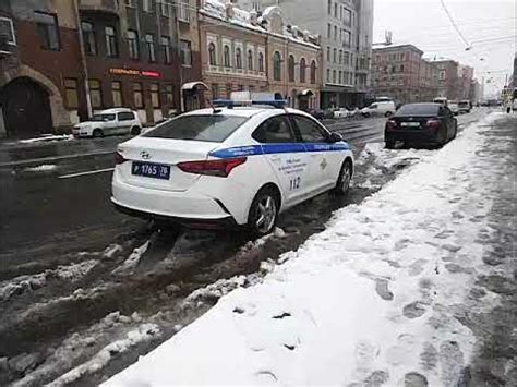 Russian police car with flashing lights - YouTube