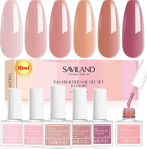 Saviland Colors Builder Nail Gel Set In Nudes Pink Builder Gels